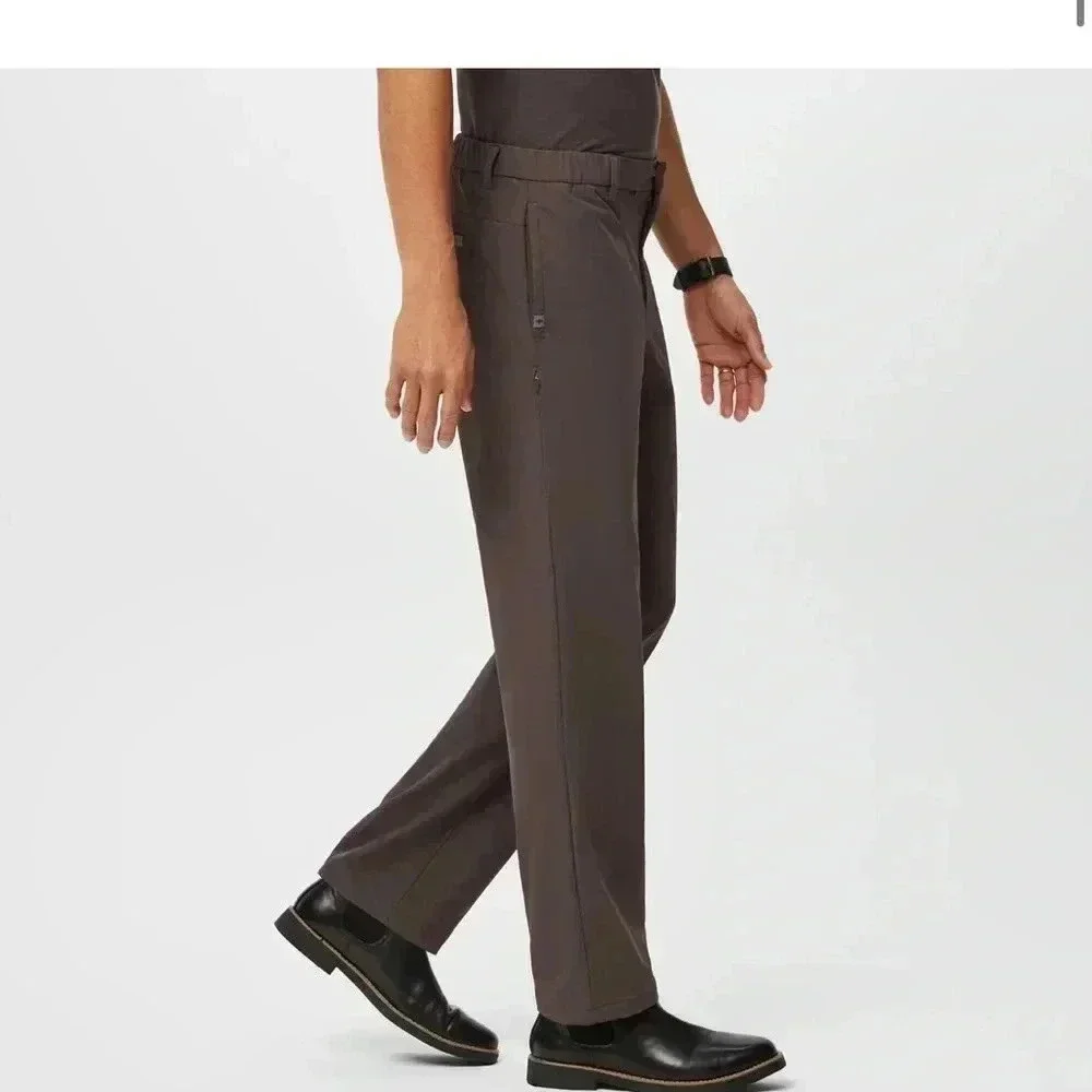 FIGS PRO Straight Leg Trouser Classic Short Medium Brown size S